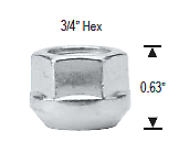 Low Pro Lug Nuts 12x1.5 Open End Bulge Conical Seat 12 x 1.5 Lugnuts x 32 pieces