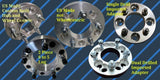 5x98 to 5x100 / 60mm US Made Wheel Adapters 1" Thick 12x1.5 Lug Studs Billet Spacers x2